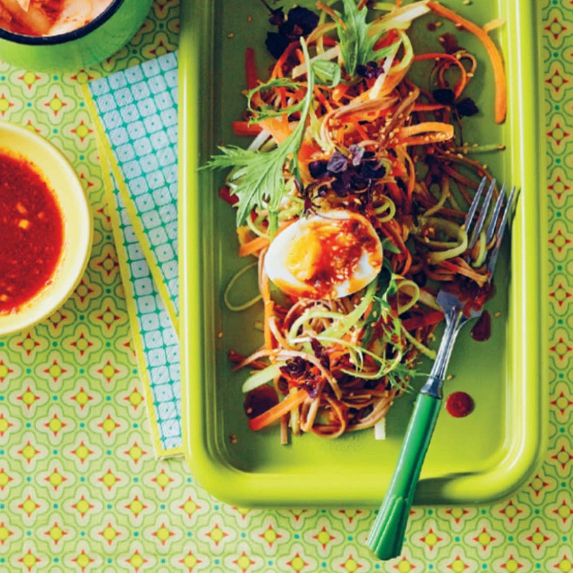 Chilled noodle with egg