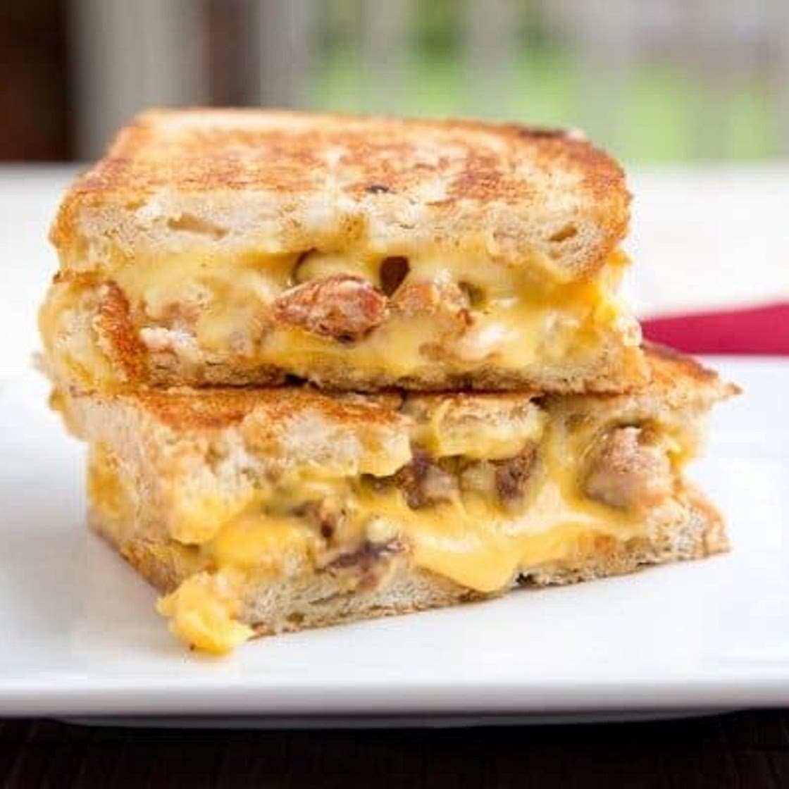 Sweet Sausage Grilled Cheese Sandwich