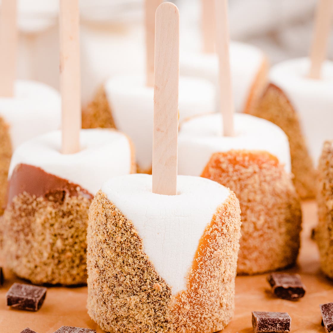 Caramel S'mores Pops