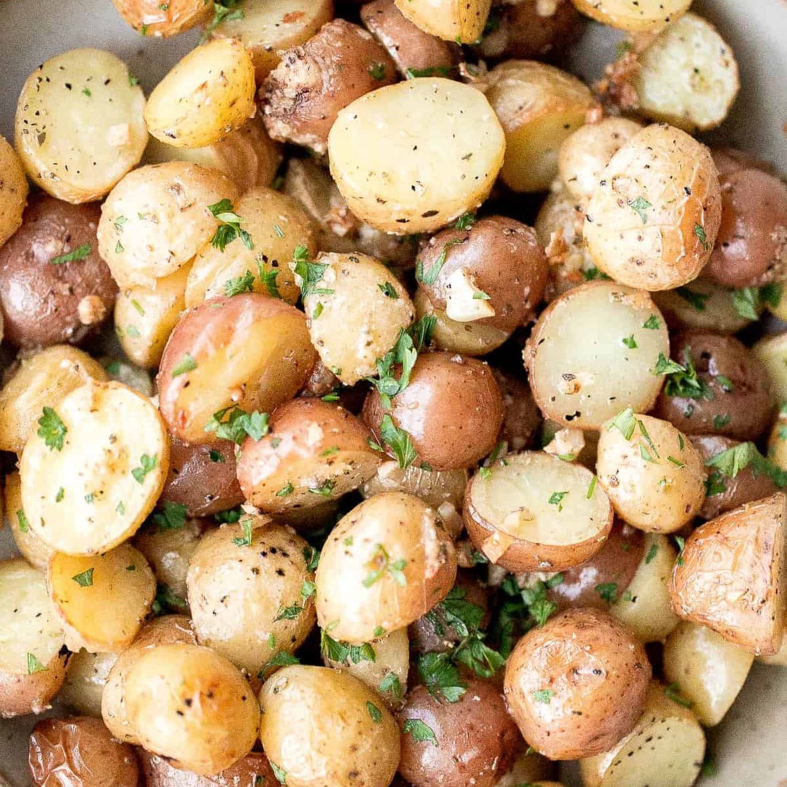 Roasted Garlic Parmesan Baby Potatoes