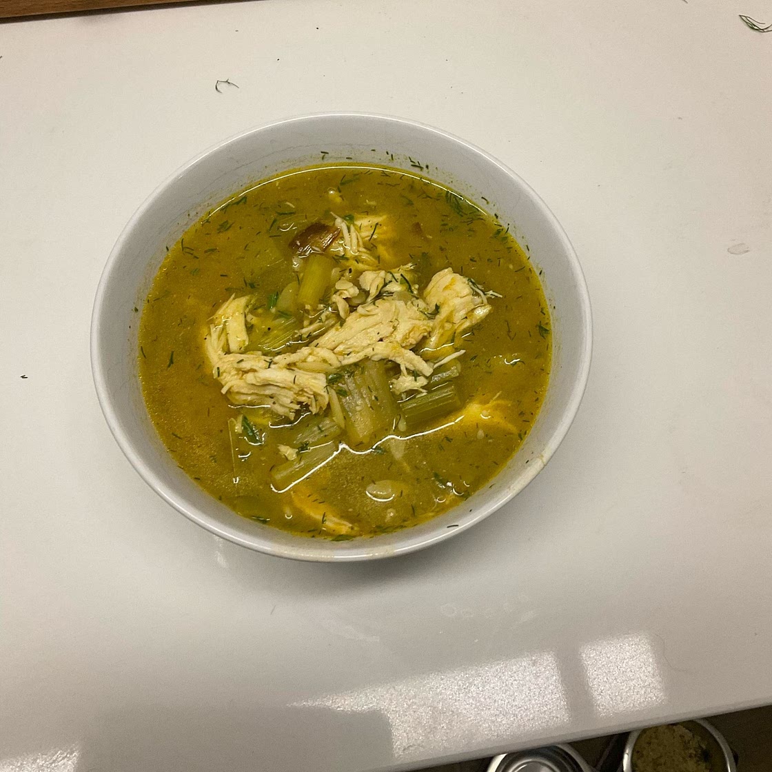 Lemony Chicken and Orzo Soup