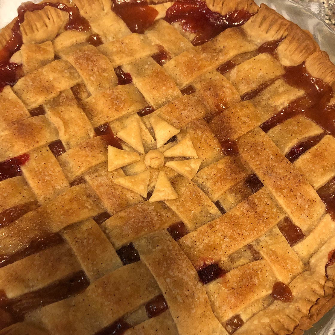 Caramel Apple Cranberry Pie