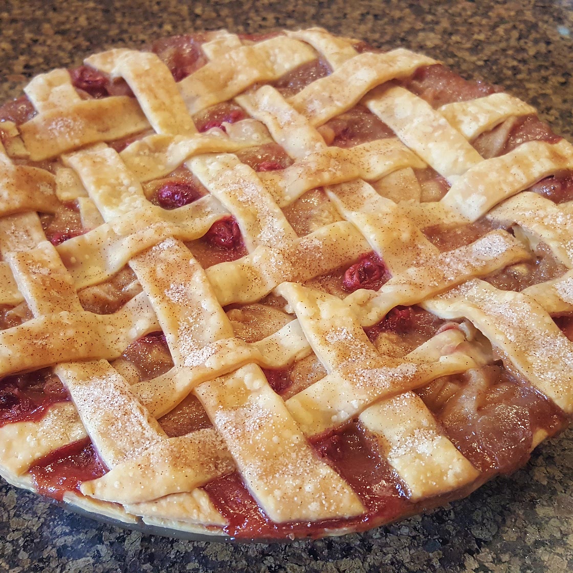 Caramel Apple Cranberry Pie