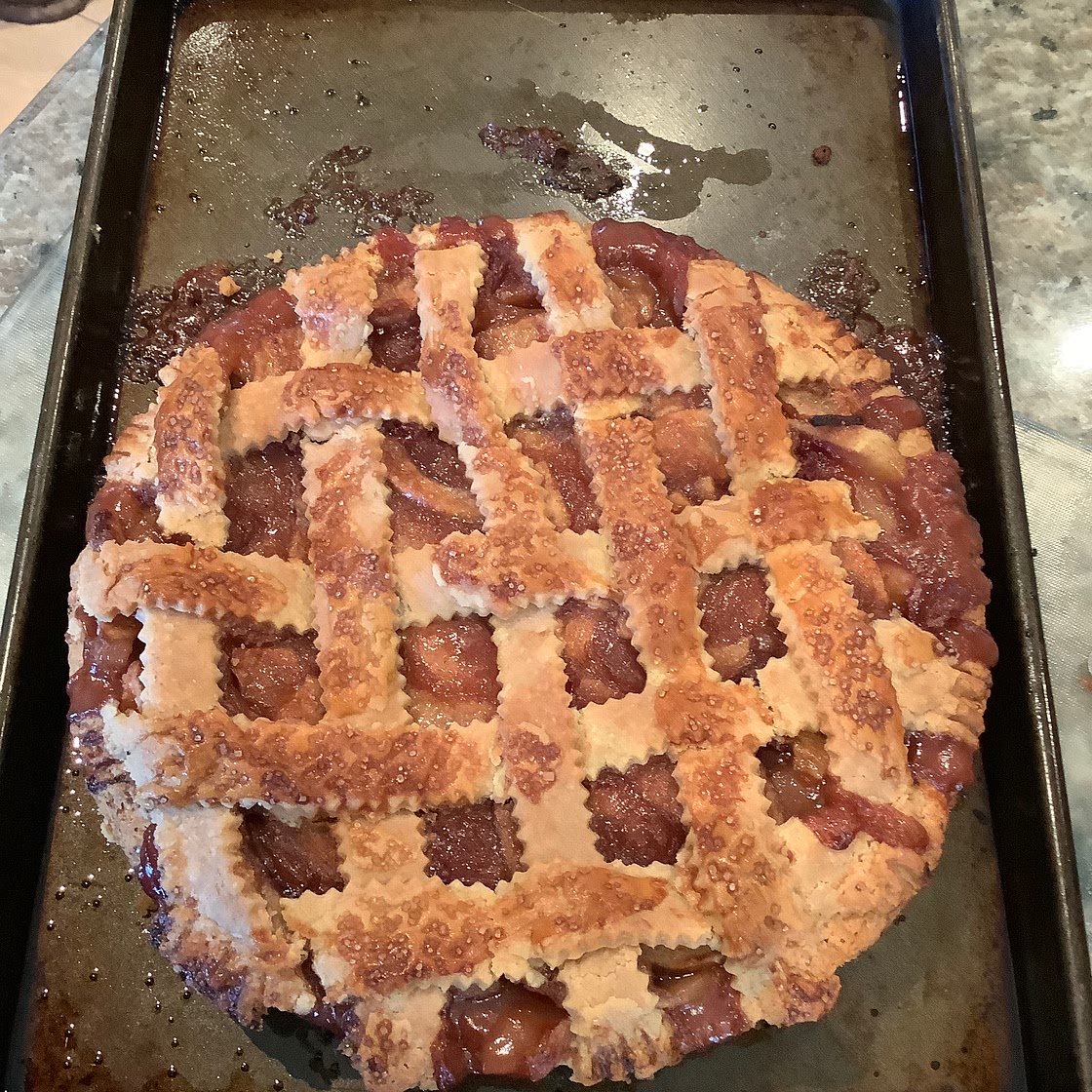 Caramel Apple Cranberry Pie