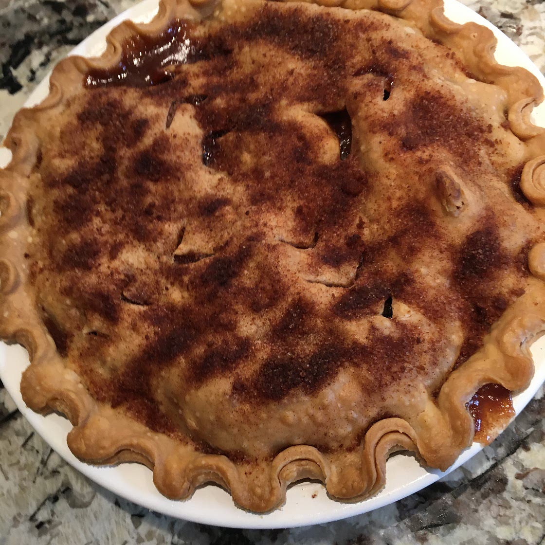 Caramel Apple Cranberry Pie