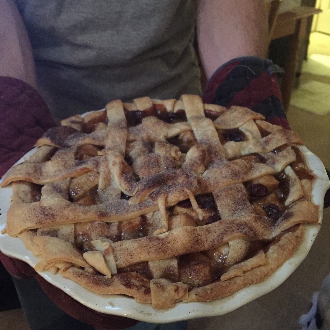 Caramel Apple Cranberry Pie