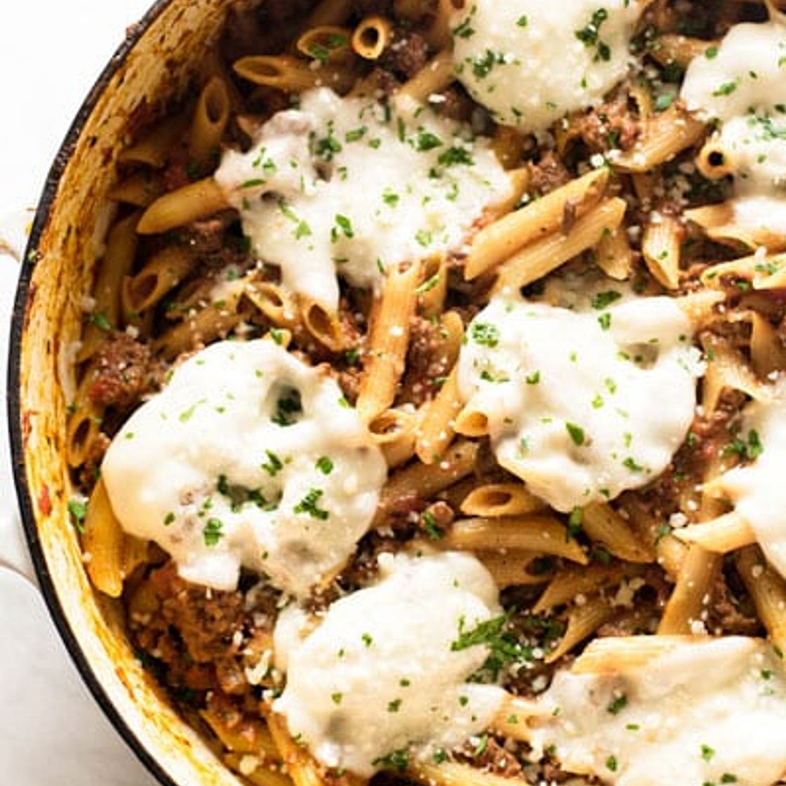 30 Minute One Pan Beef Penne