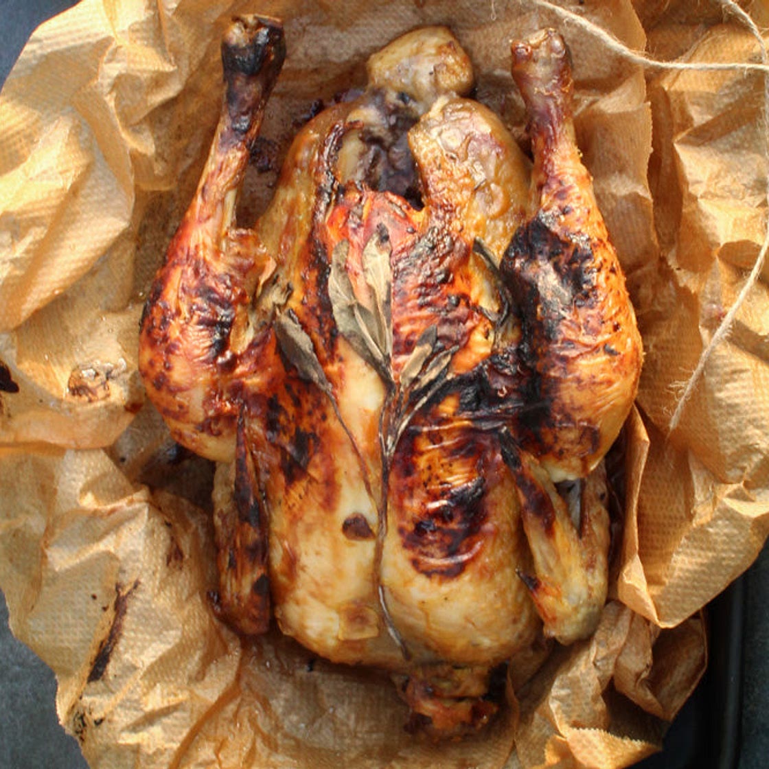 Sweet Roasted Chicken With Red Wine Sauce