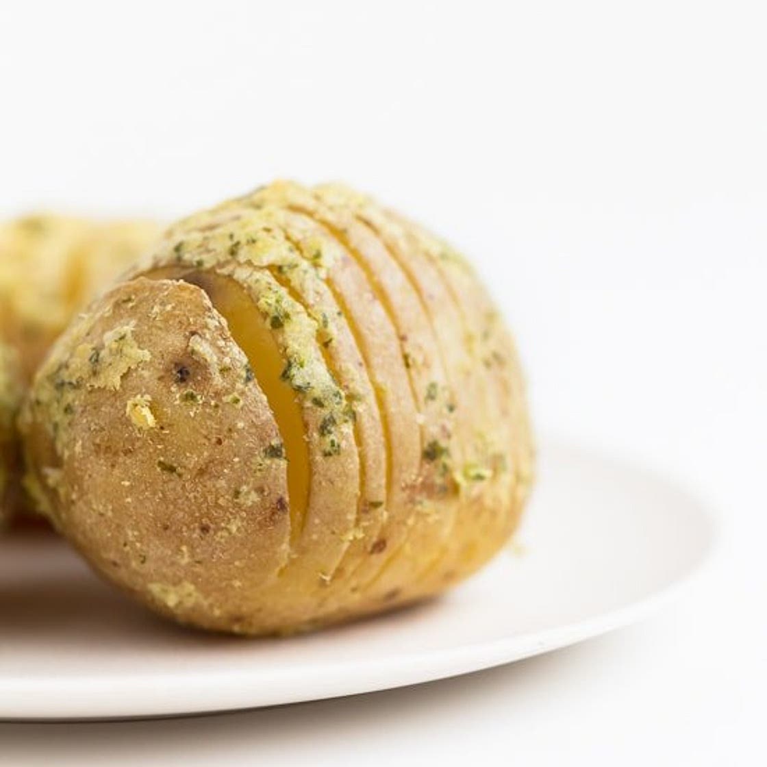 Vegan Hasselback Potatoes (Oil-Free)