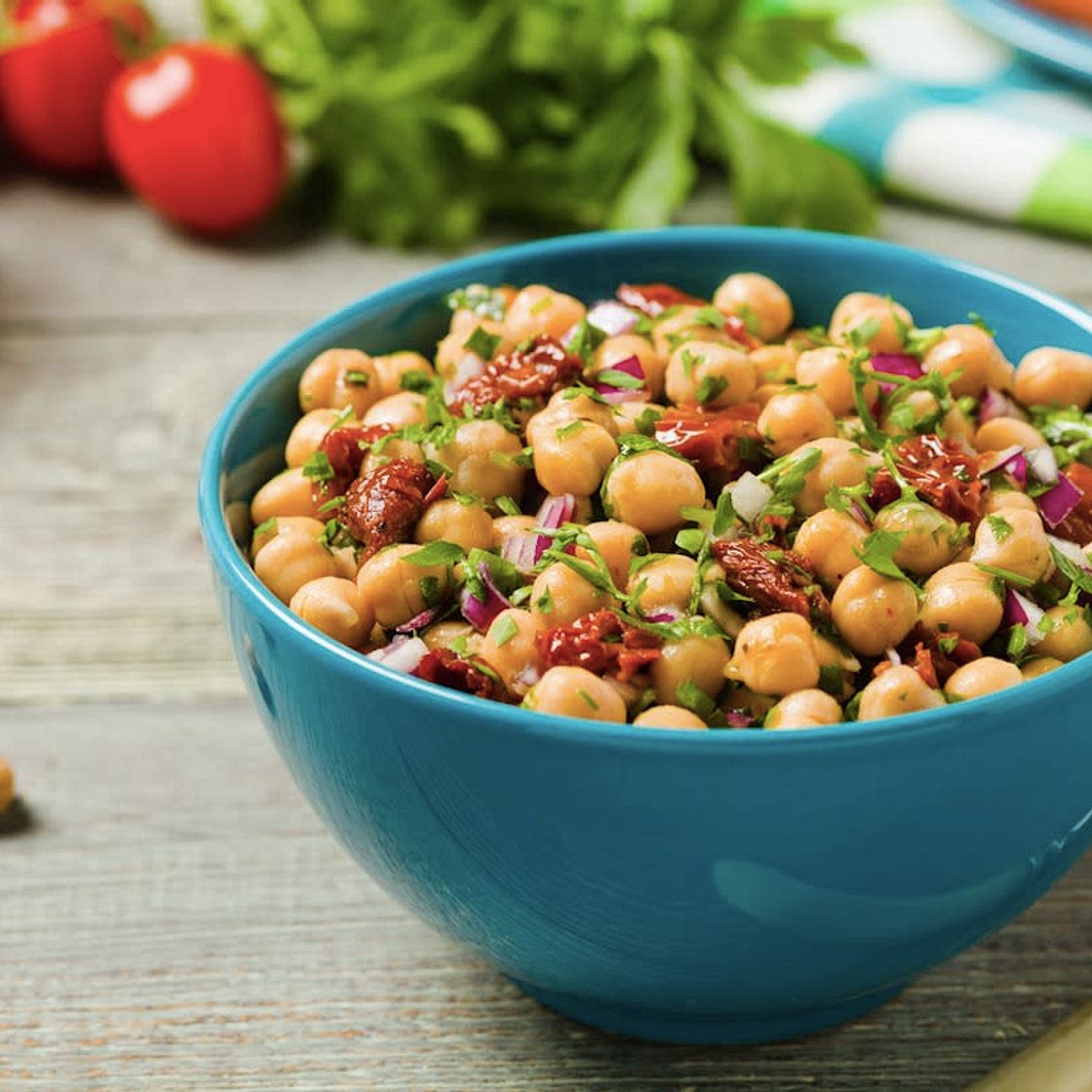 Chickpea and tahini salad
