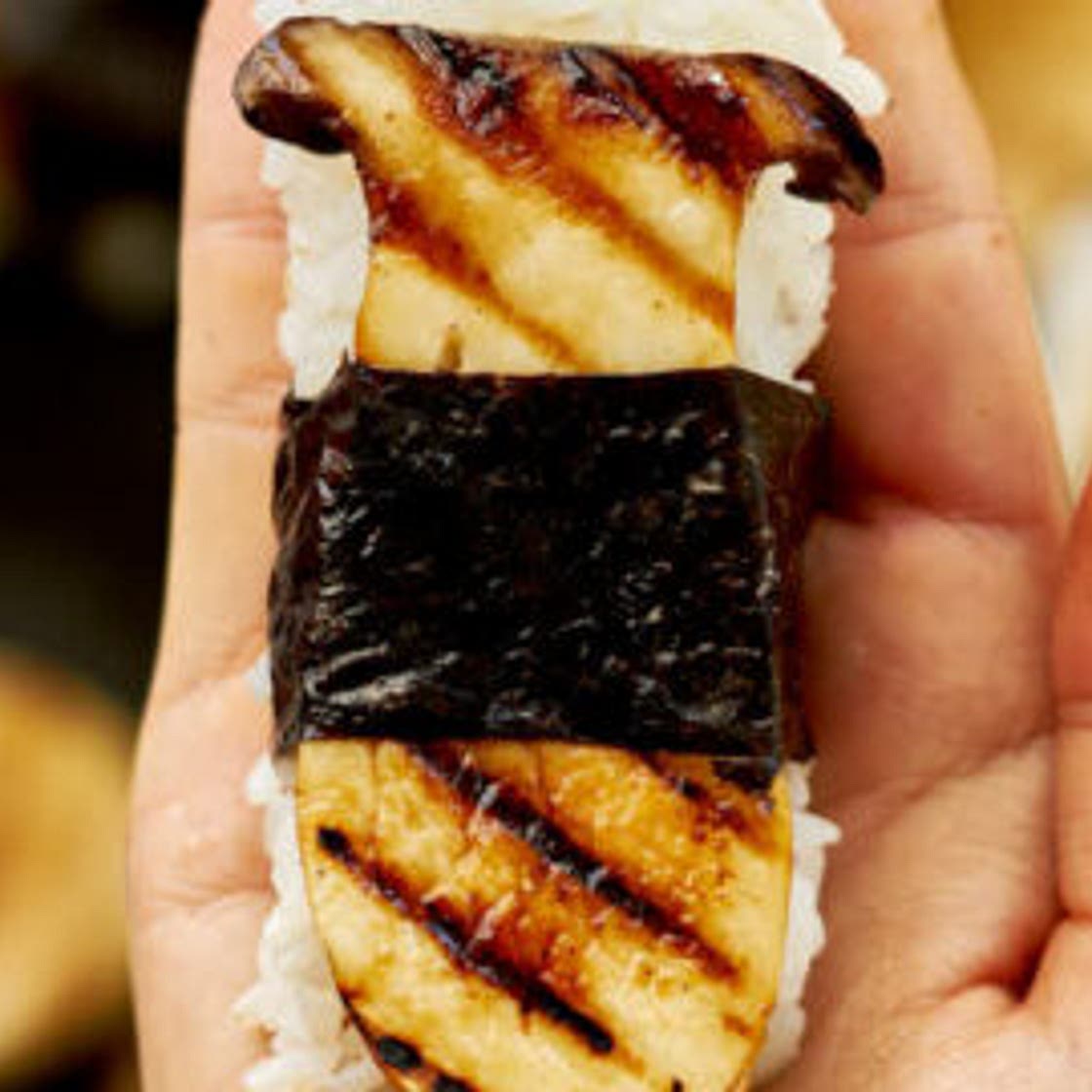 Grilled Trumpet Mushroom Vegan Sushi