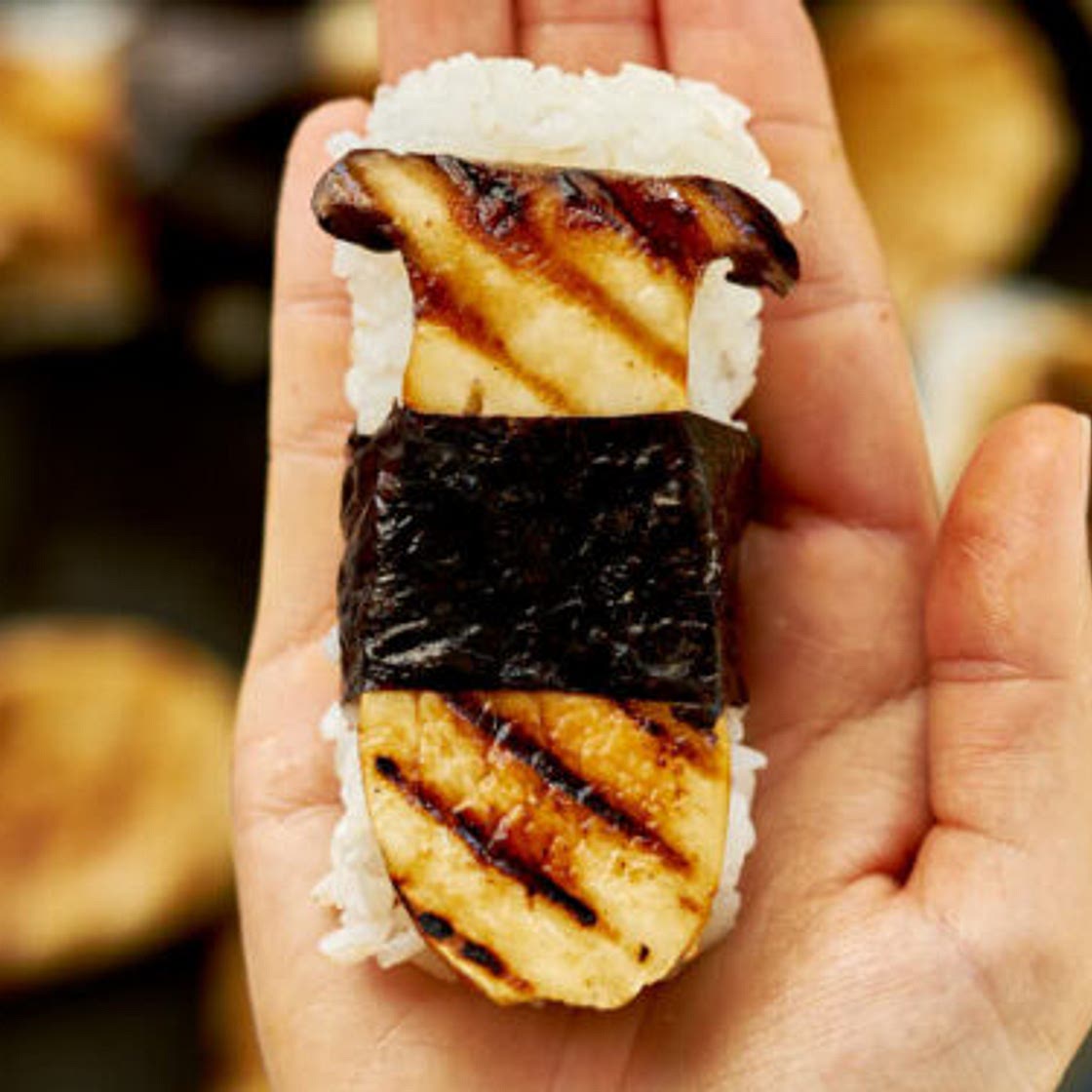 Grilled Trumpet Mushroom Vegan Sushi