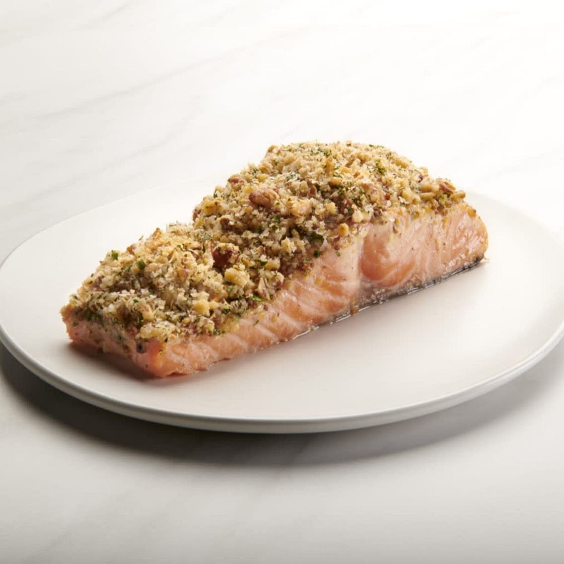 parmesan & nut crusted salmon
