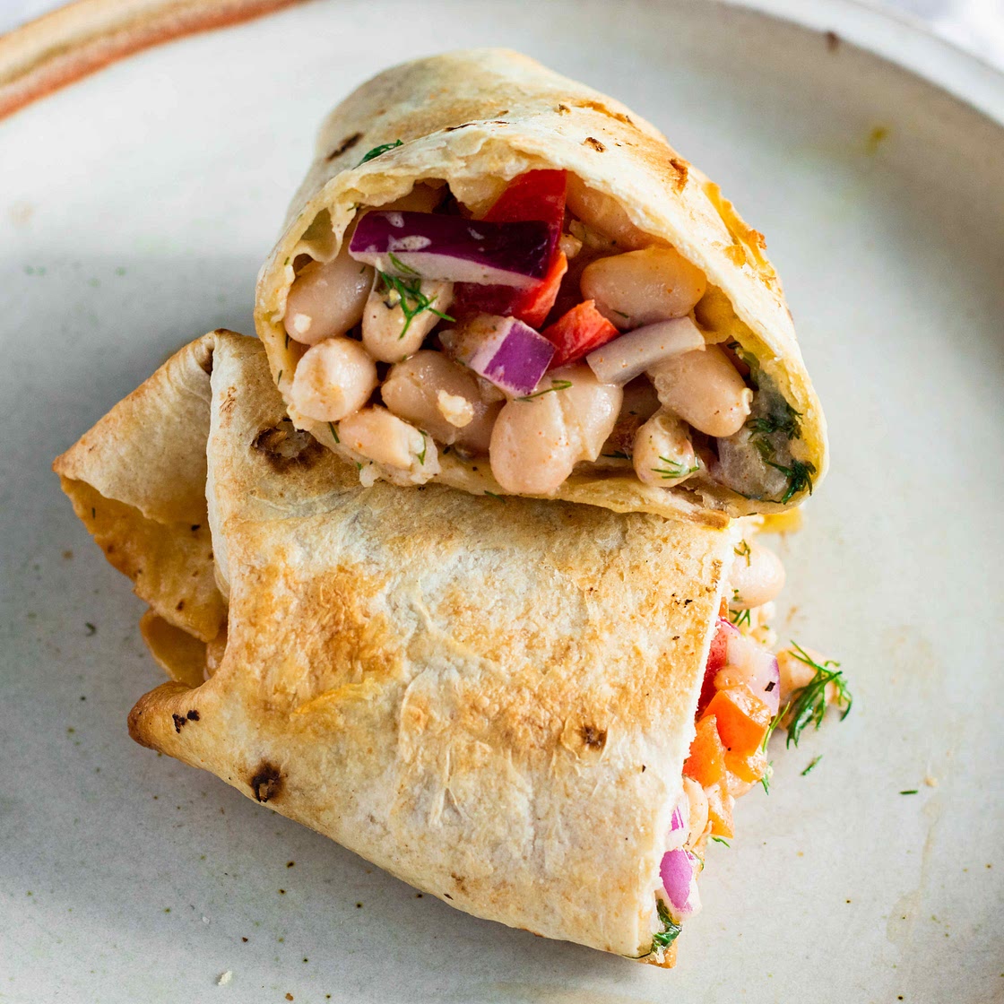 White bean quinoa burritos 