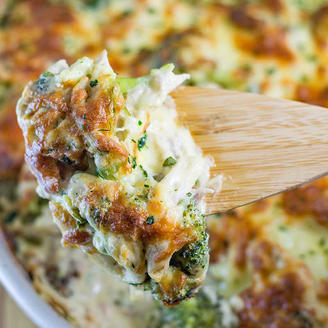 Keto Chicken Cheese Broccoli Casserole