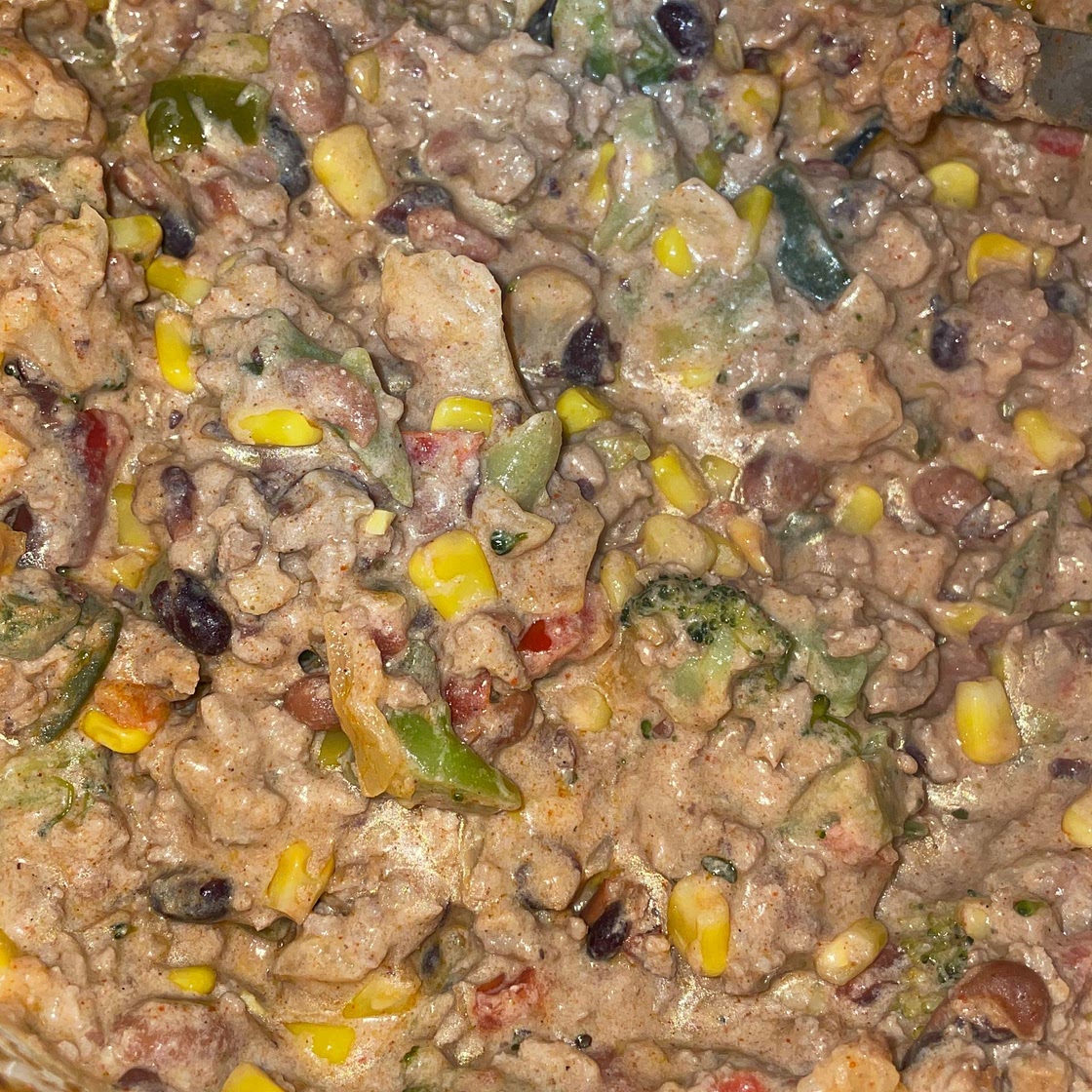 High Protein Creamy Taco Soup