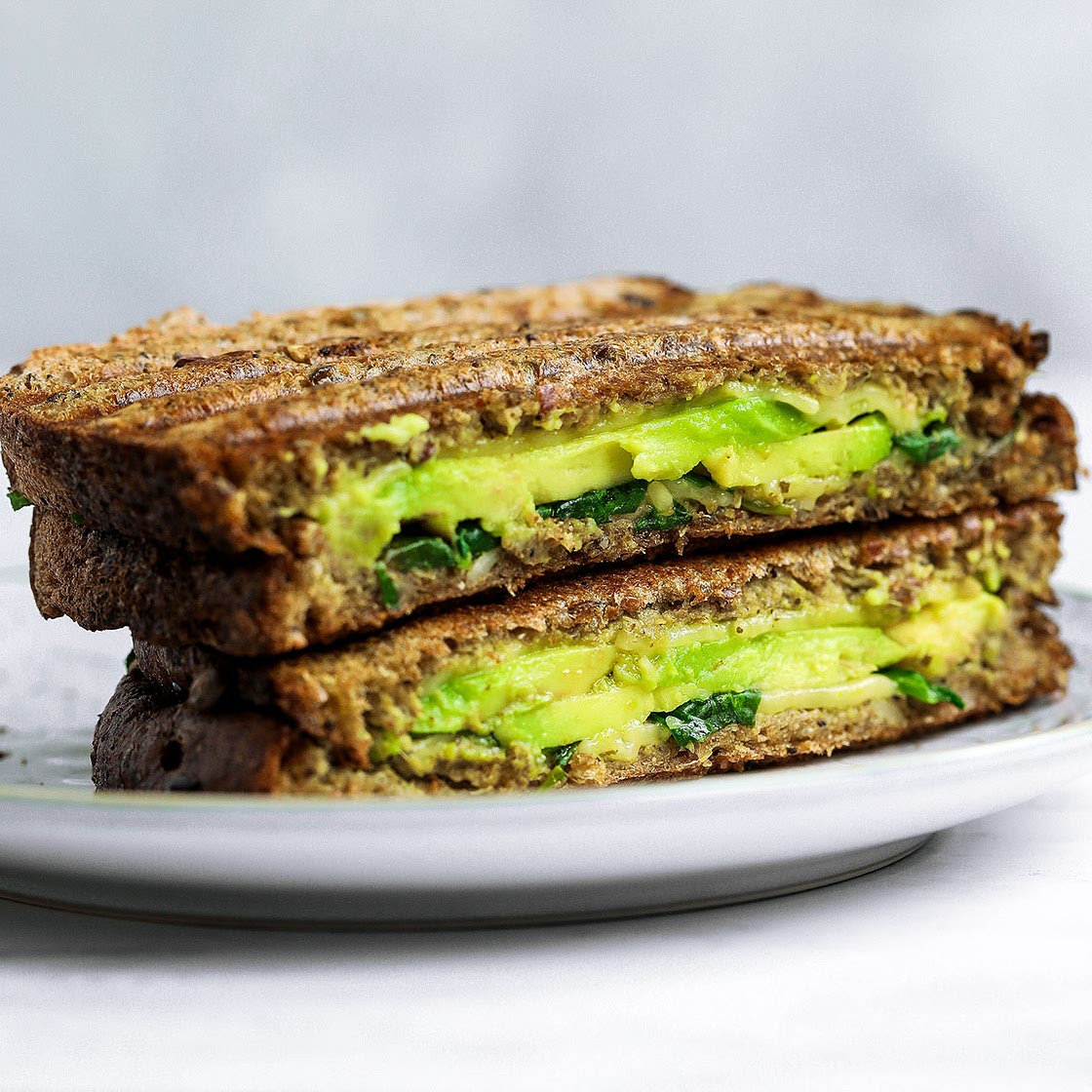 Vegan Avocado Pesto Grilled Cheese - UK Health Blog - Nadia's Healthy Kitchen
