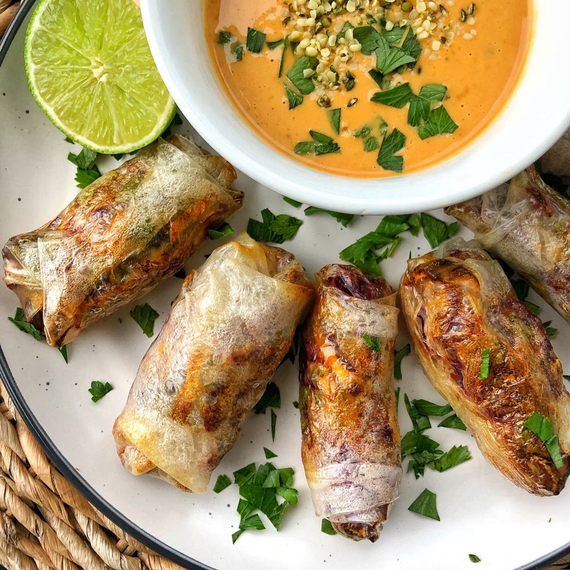 Air Fried Rice Paper Rolls
