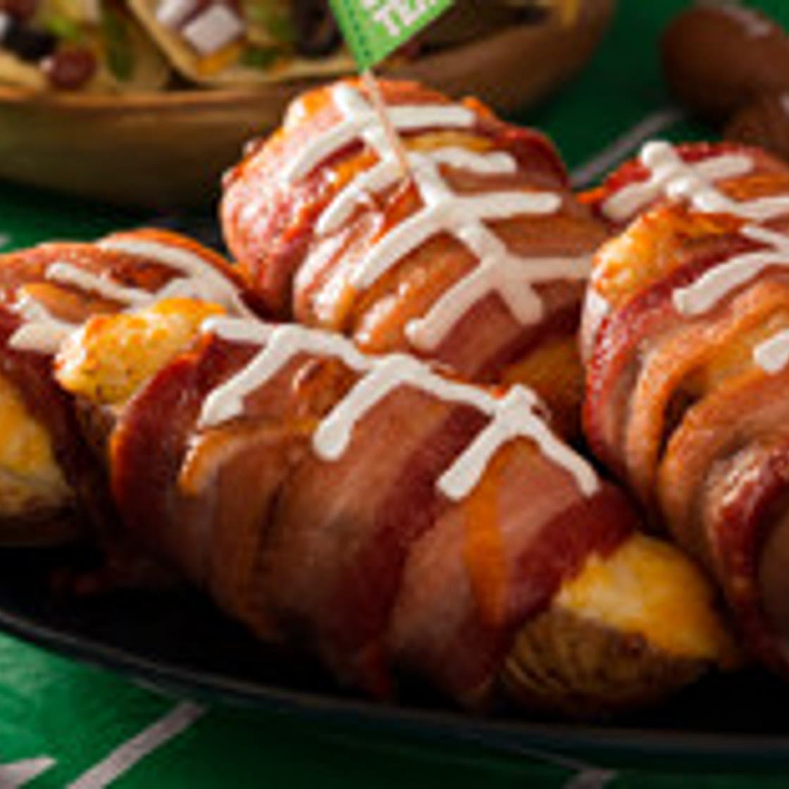 Bacon Wrapped Potato Skins