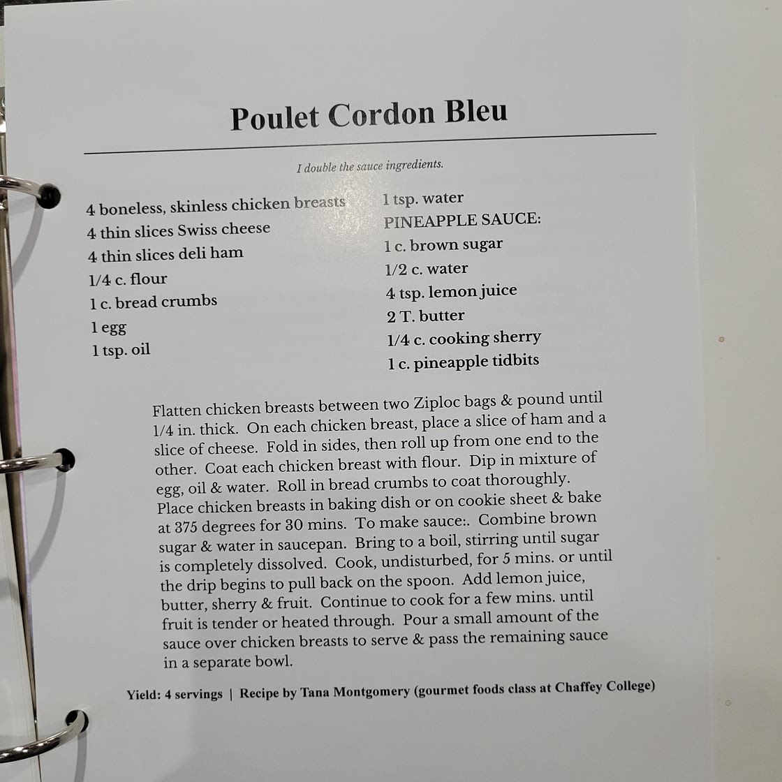 Poulet Cordon Bleu