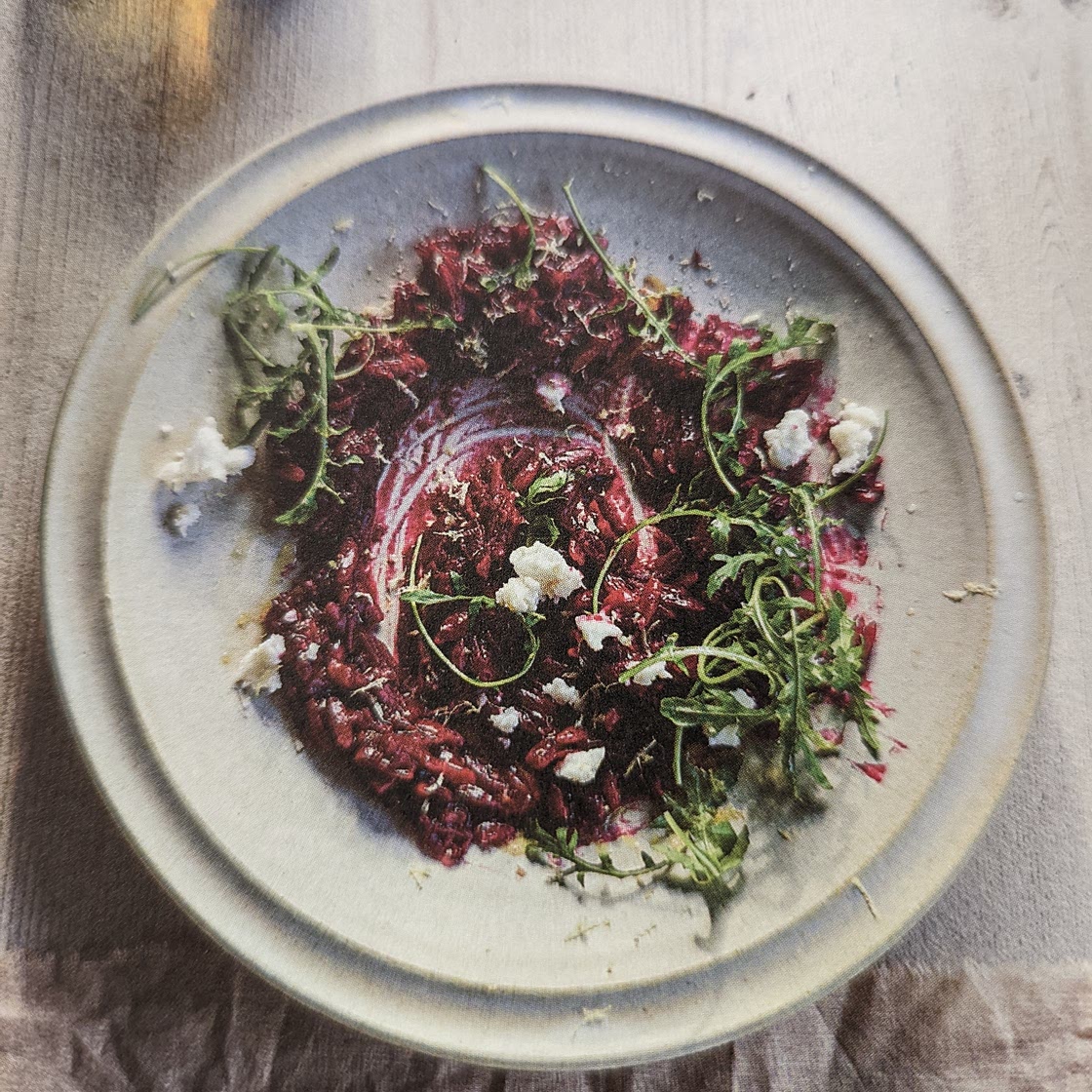One-pot orzo with beetroot, thyme and orange