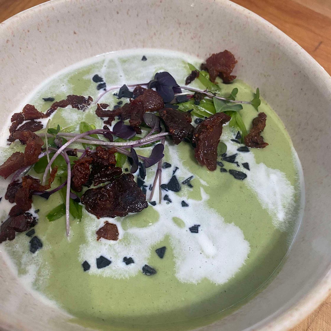 Chilled Spring Pea Soup 