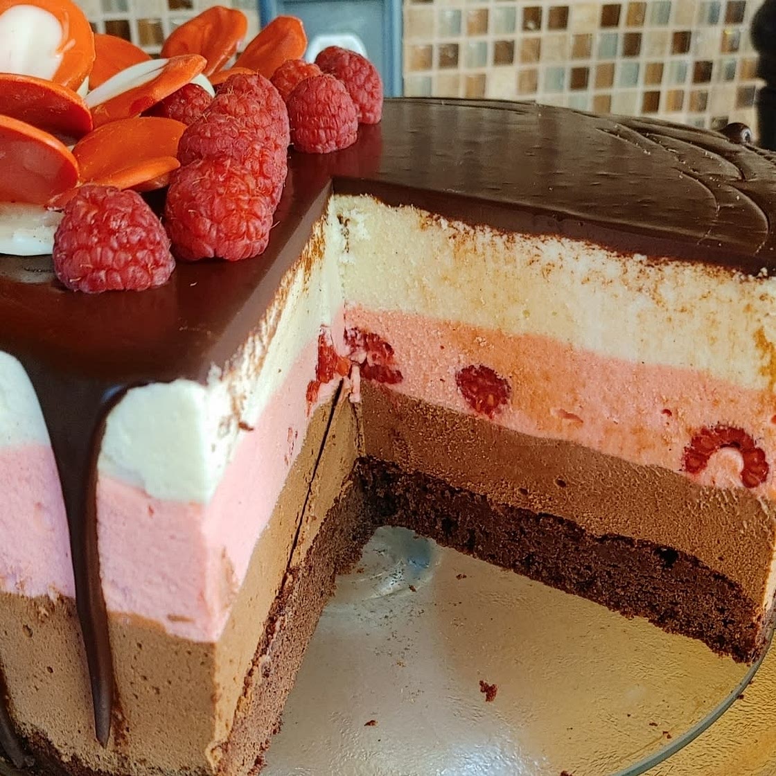 Chocolate Raspberry Mousse Cake