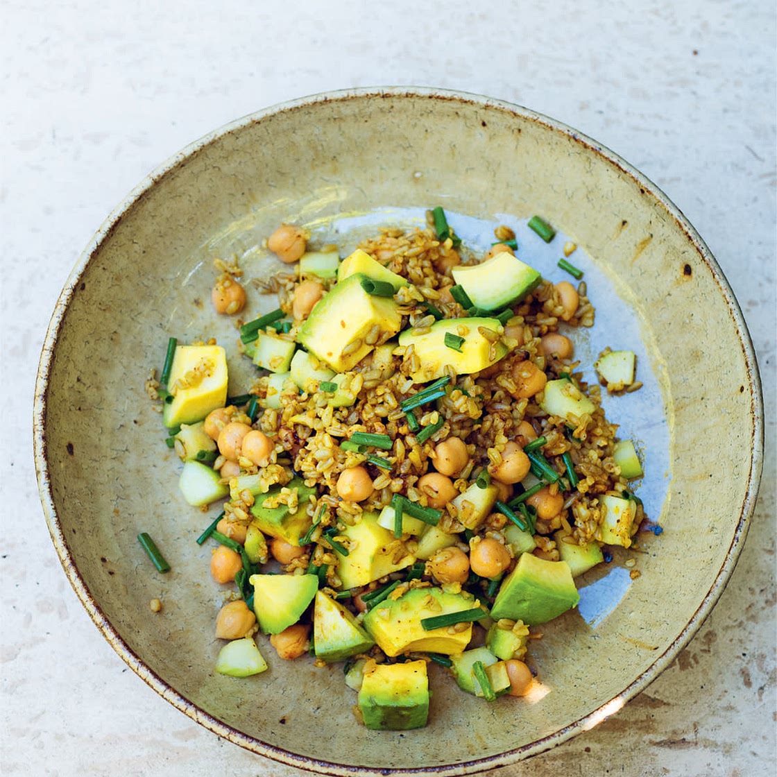 FREEKEH, AVOCADO, CHIVES