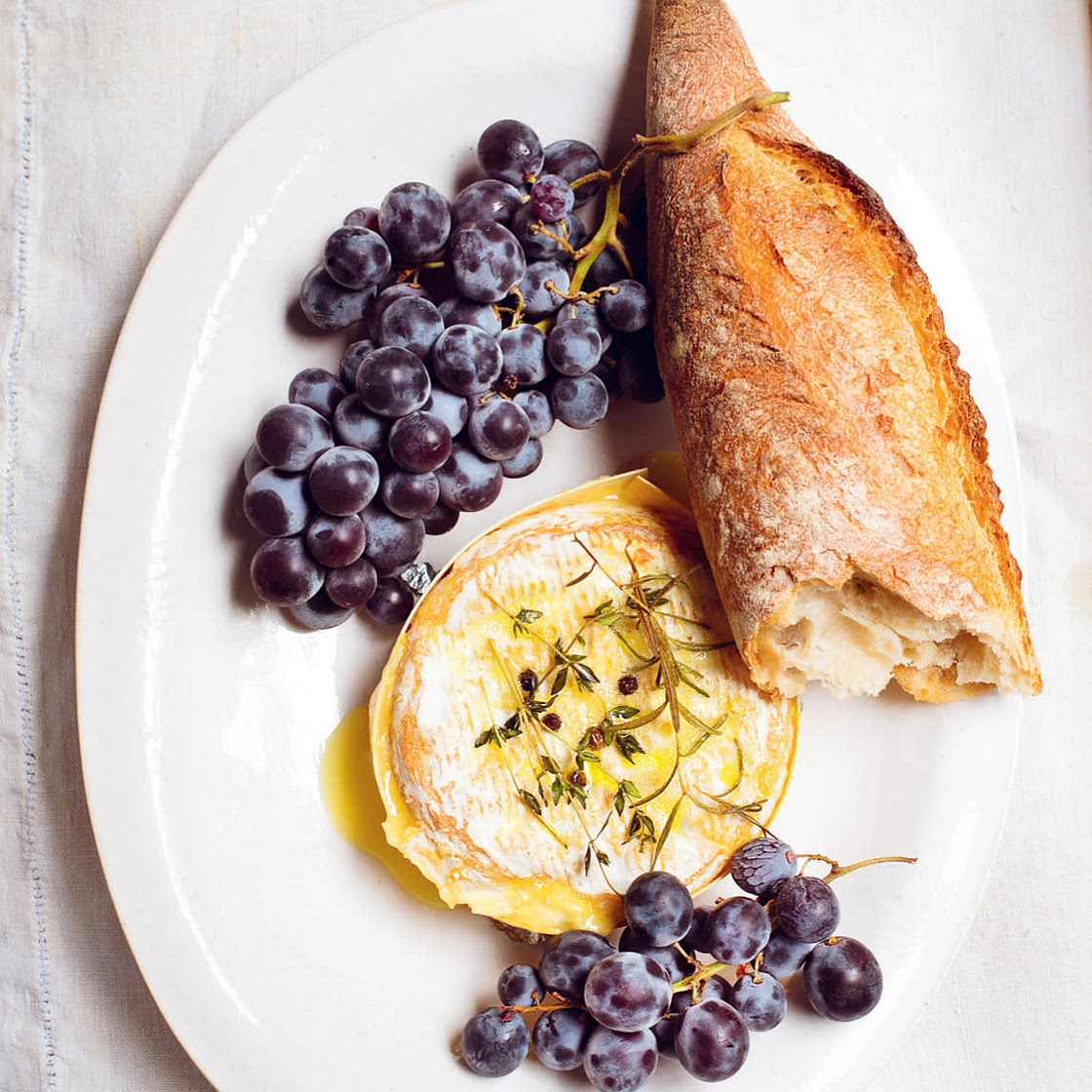 CHEESE, THYME, GRAPES