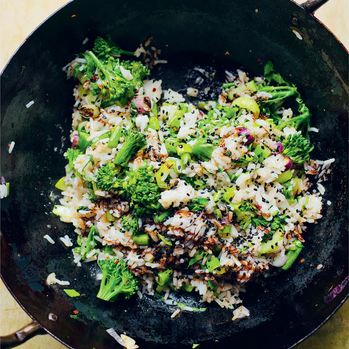 RICE, BROCCOLI, PAK CHOI