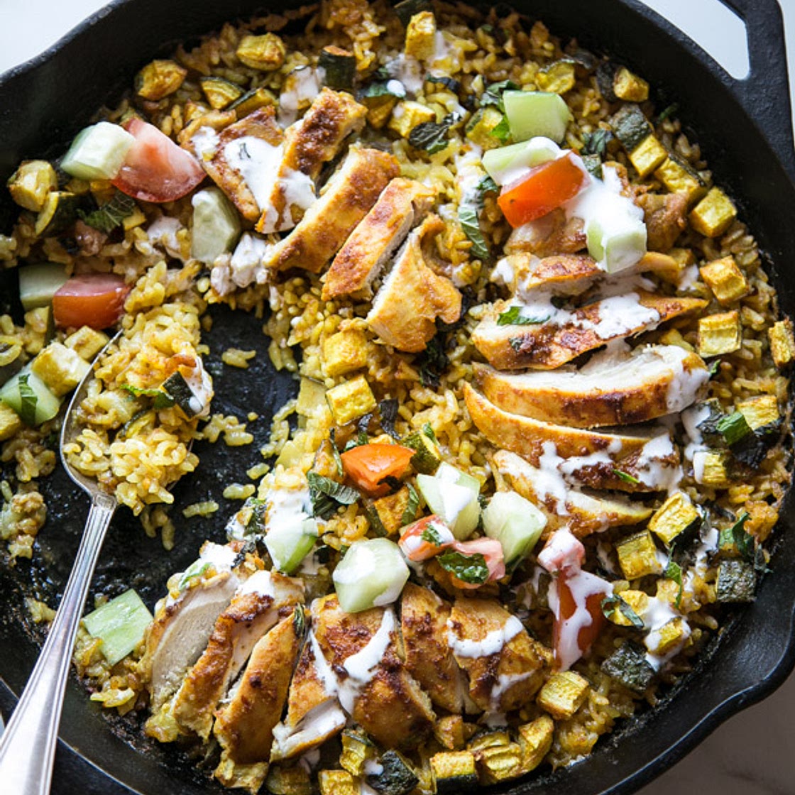Chicken Shawarma Rice Casserole