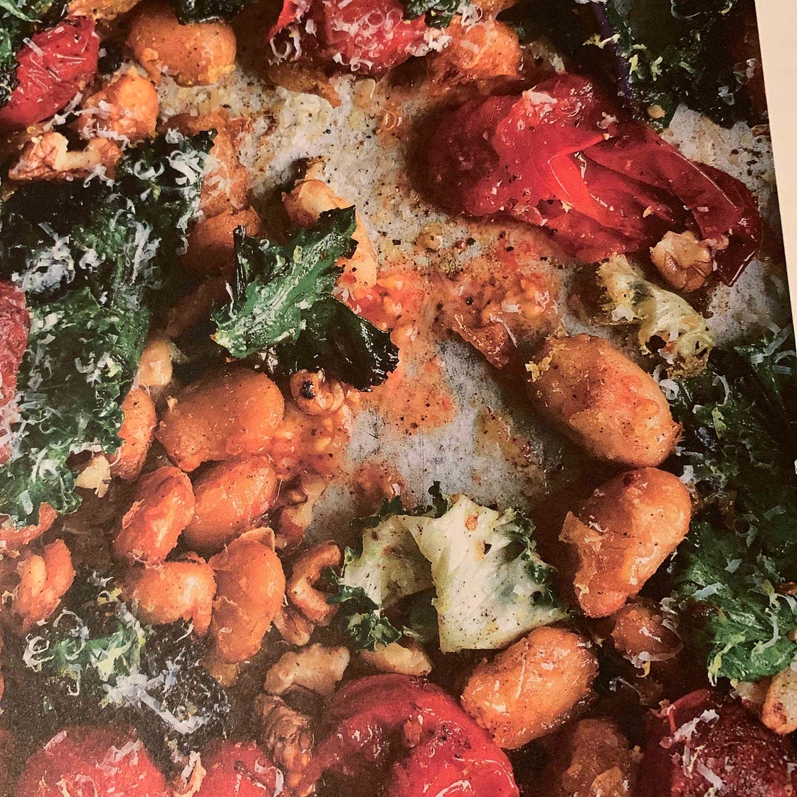 Crispy butter beans with kale, lemon and Parmesan