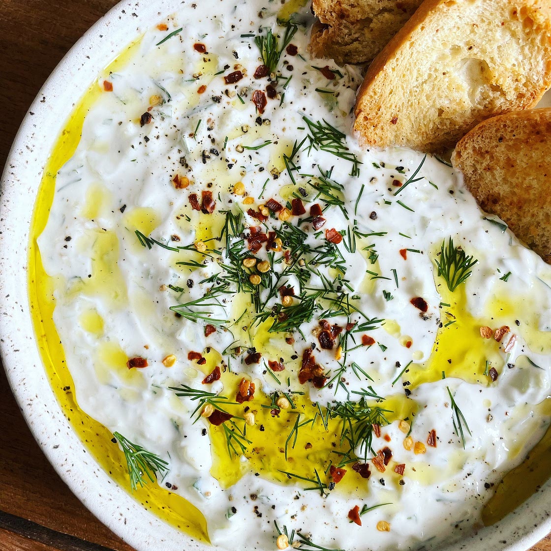 Cucumber Dill Tzatziki. - Harvest & Nourish