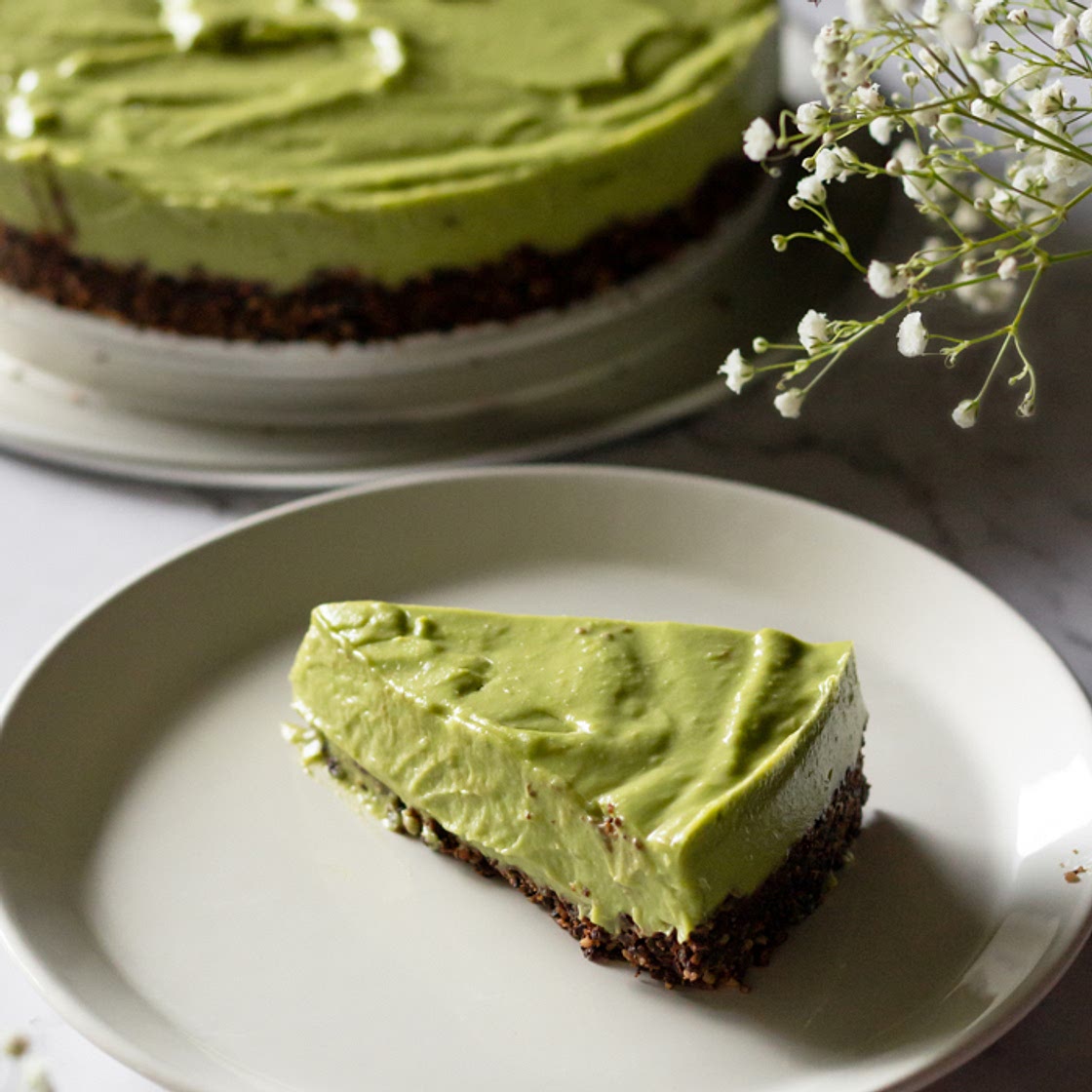 No Bake Avocado Lime Cheesecake