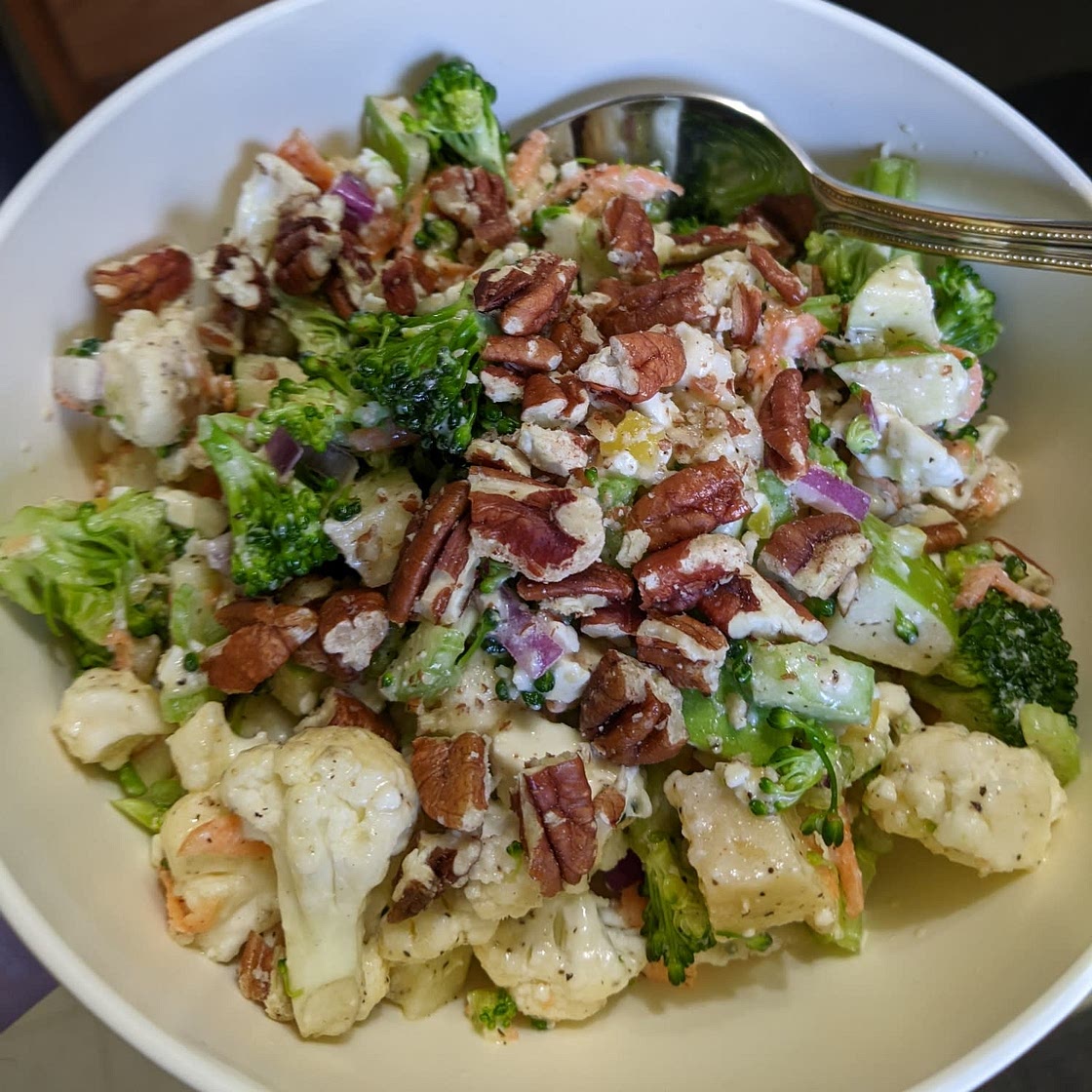 Apple Broccoli Cauliflower Salad