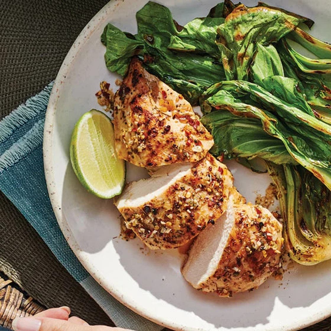 Grilled Bali Chicken & Bok Choy