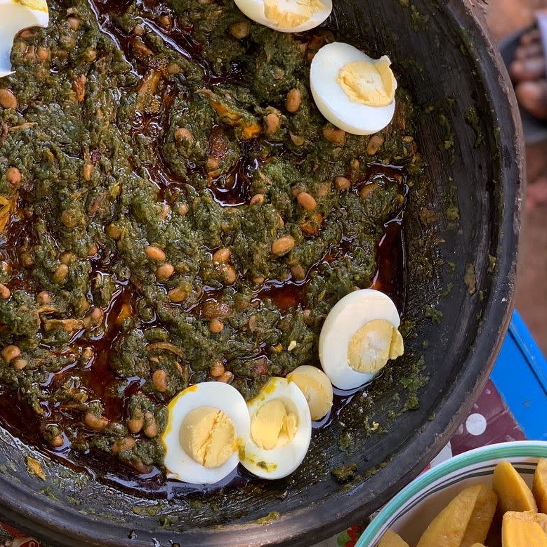 Ampesi and Kontomire Stew