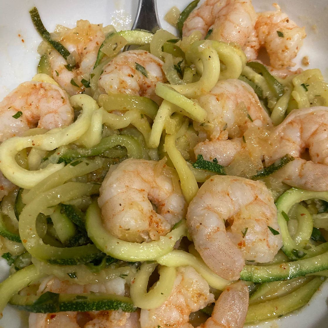 Low Carb Keto Shrimp Scampi With Zucchini Noodles