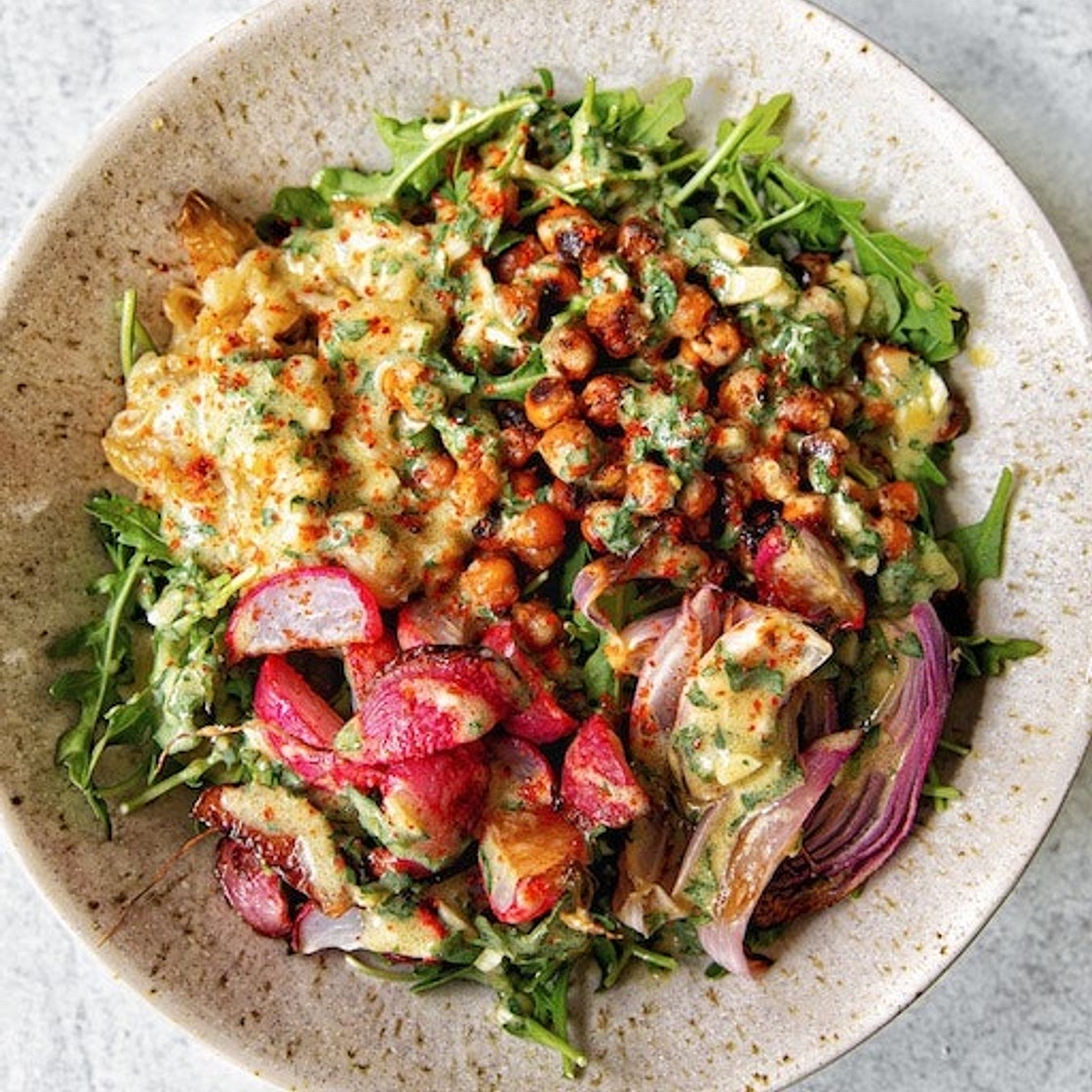 Spicy Honey Chickpea Bowl