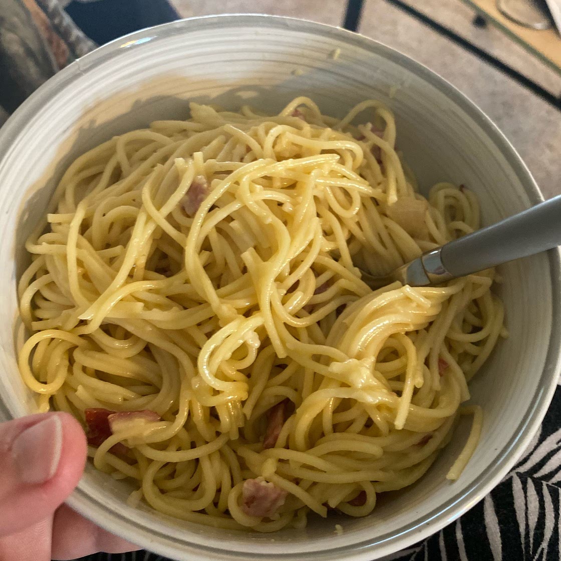 Lightened Up Spaghetti Carbonara