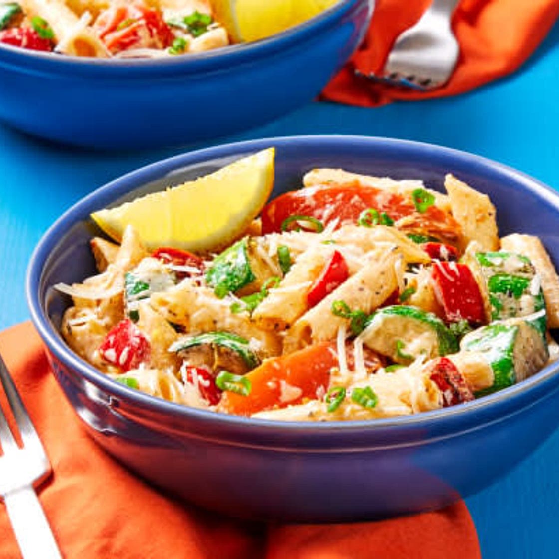 Roasted Zucccini, Bell Pepper, & Tomato Penne