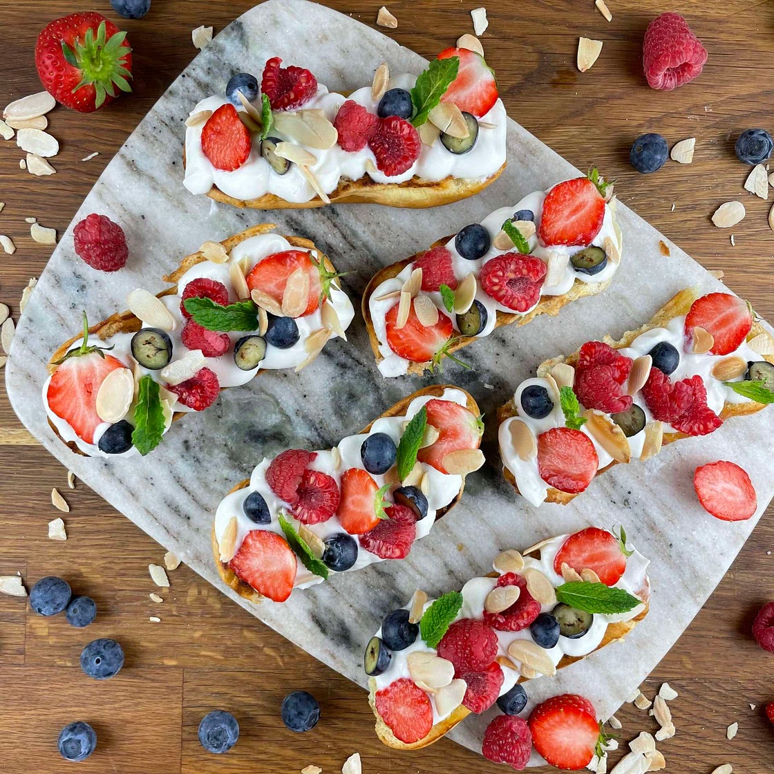 Whipped Ricotta and Berry on Brioche 