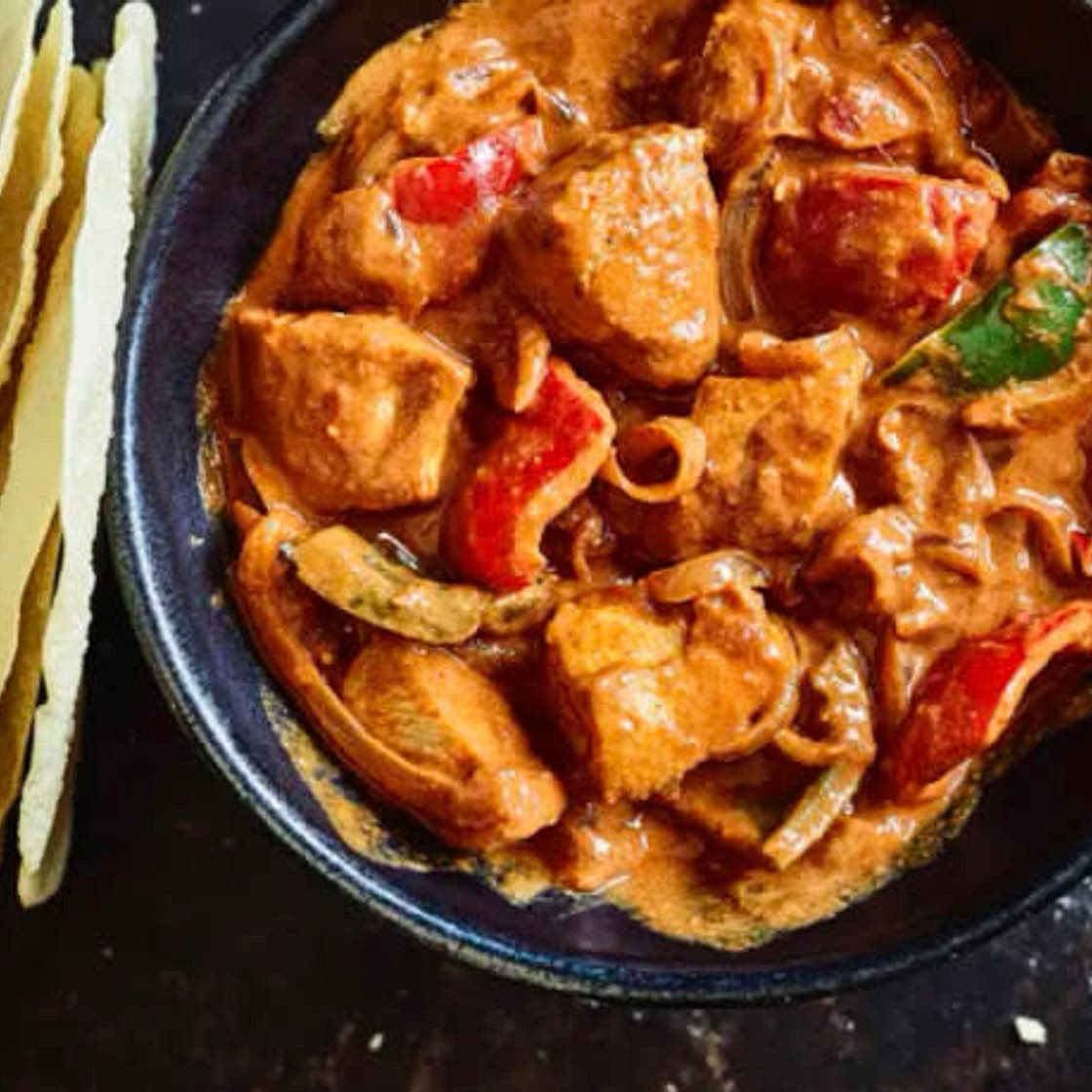 Chicken Jalfrezi with Poppadoms