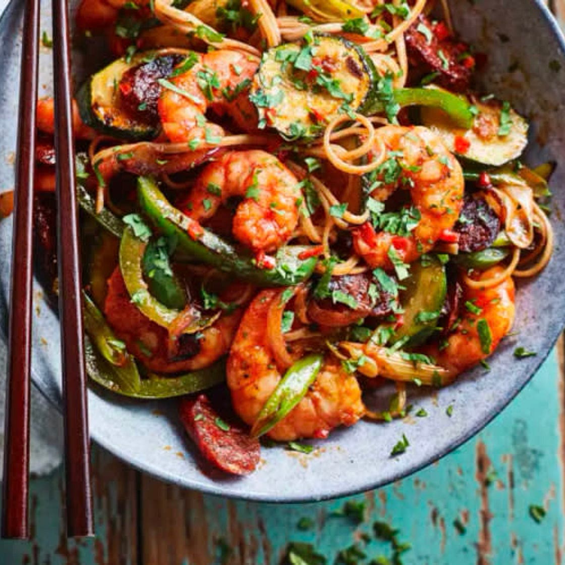 Prawn and Chorizo Stir Fry