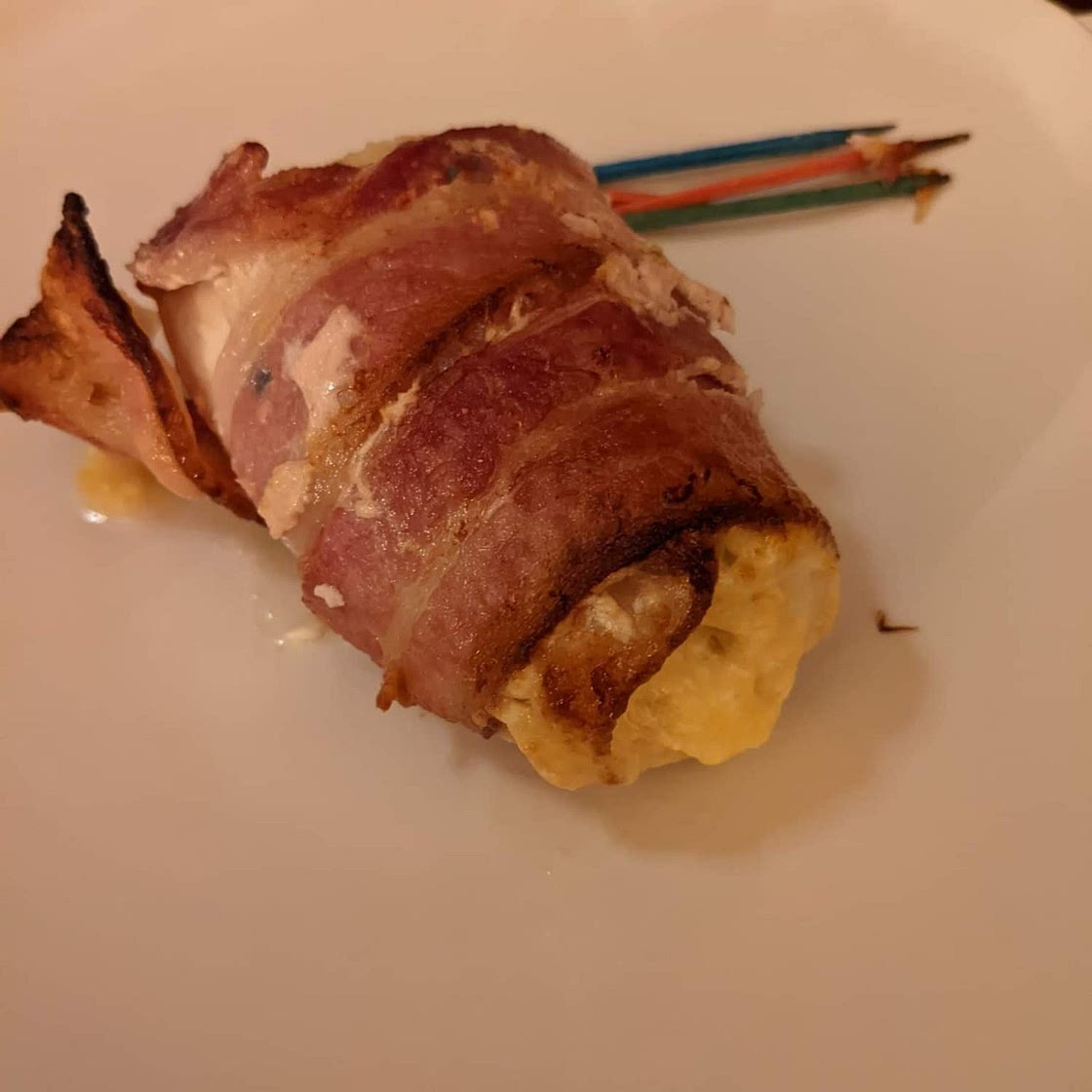 Bacon Wrapped Cream Cheese Stuffed Chicken Breast