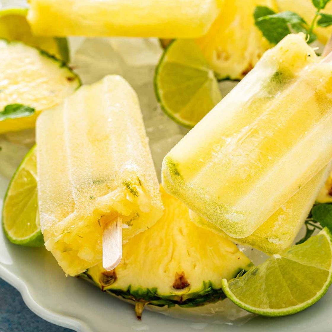Pineapple Mojito Popsicles
