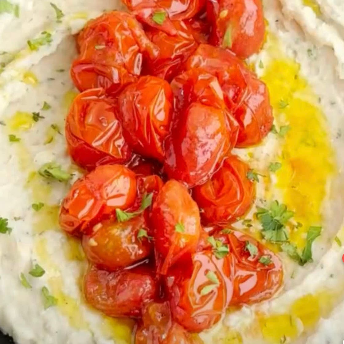 White bean dip with roasted tomatoes 