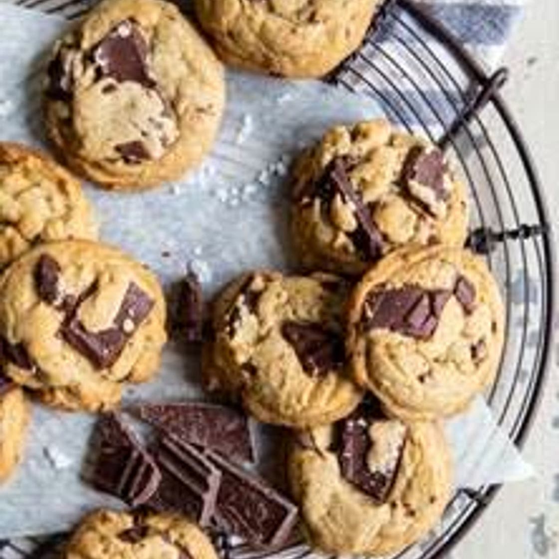 Salted Bourbon Chocolate Chunk Cookies