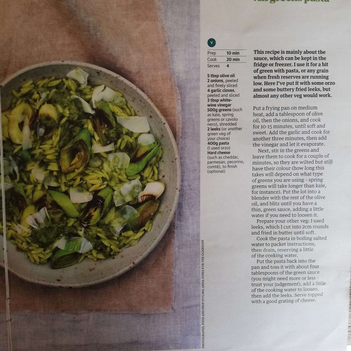 All greens pasta 