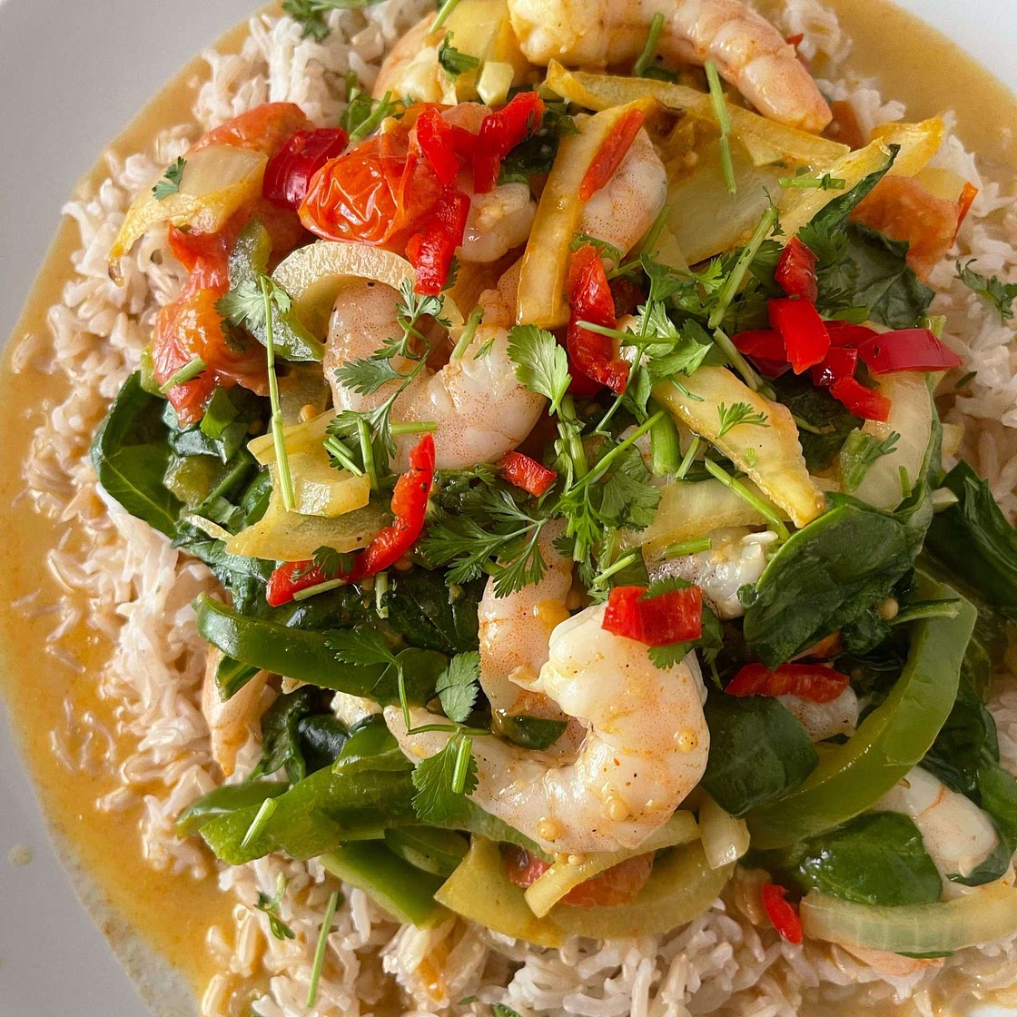 Keralan prawn curry